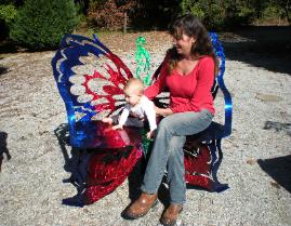 Butterfly bench custom metal work