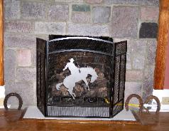 Custom fireplace screens by plasma designs.