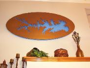 Lake murray silhouette for wall art.