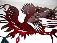 Metal Gamecocks.