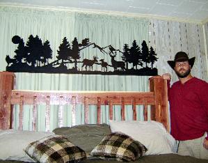 Custom metal art for head board.