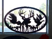 Metal Hunting scene for metal gates cnc plasma cut.
